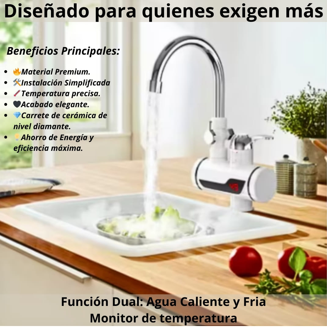 Grifo Eléctrico Calentador de Agua