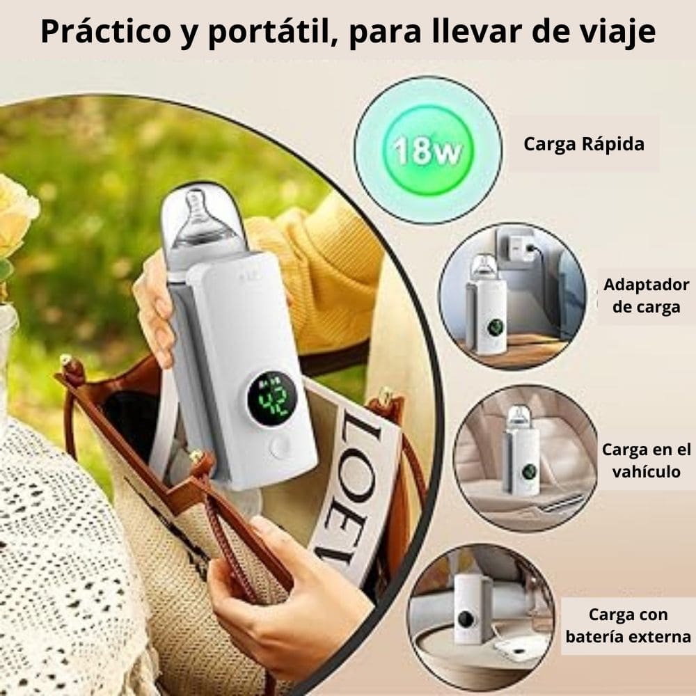 Calentador de mamadera recargable