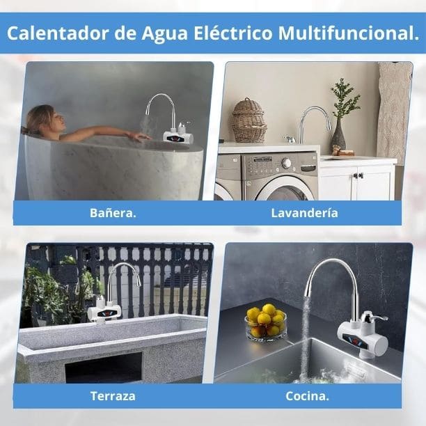 Grifo Eléctrico Calentador de Agua