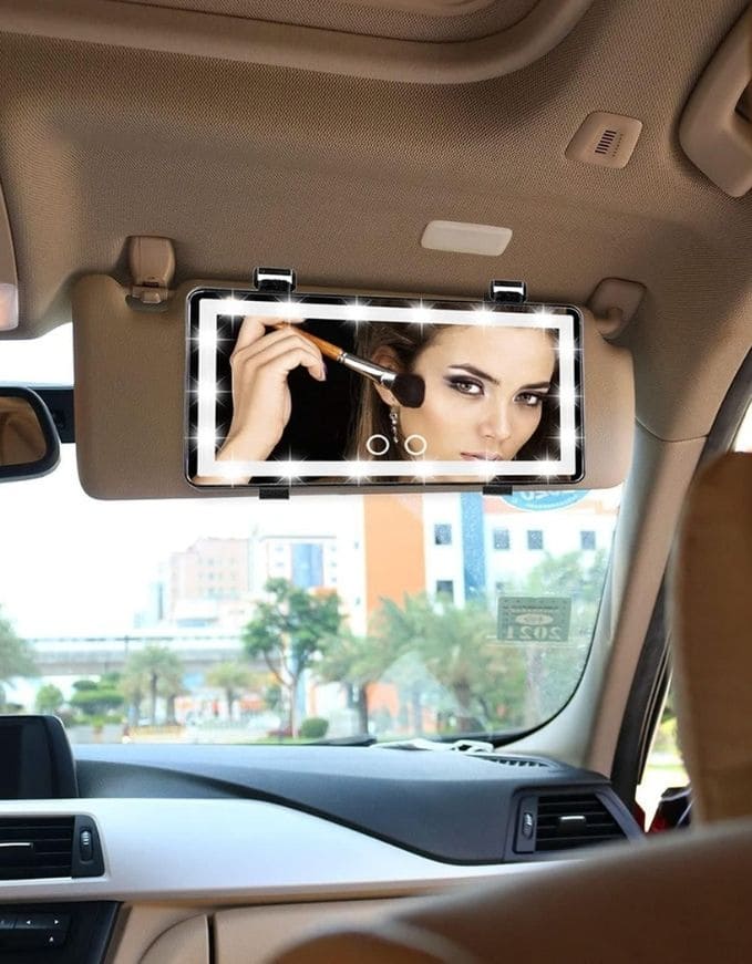 ESPEJO CON LUZ LED PARA AUTO