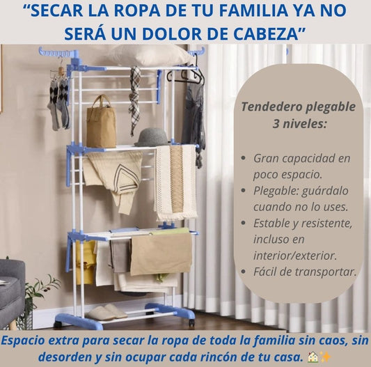 TENDEDERO PLEGABLE 3 NIVELES