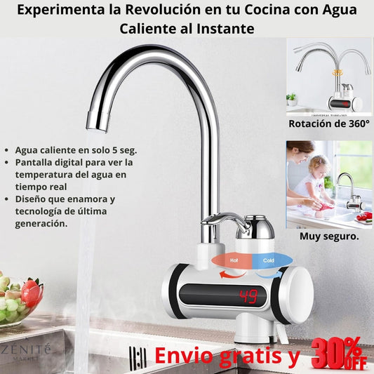 Grifo Eléctrico Calentador de Agua